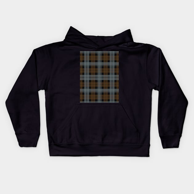 BlackWatch Weathered Plaid Tartan Scottish Kids Hoodie by ScottishShop